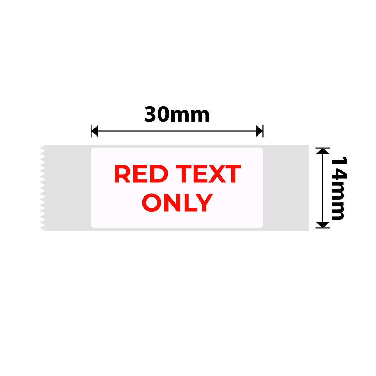 NIIMBOT - D Range - 14x30mm - White Red Text - 195 Labels