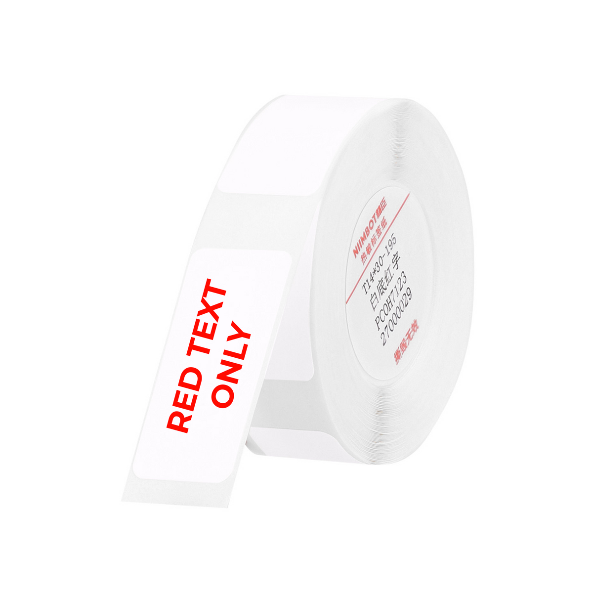 NIIMBOT - D Range - 14x30mm - White Red Text - 195 Labels