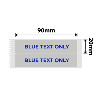 NIIMBOT - B Range - 20x90mm/2L - Silver Grey & Blue Text - 140 Labels