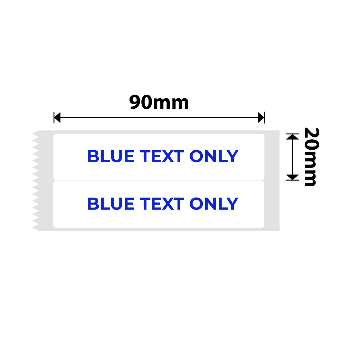 NIIMBOT - B Range - 20x90mm/2L - White Blue Text - 170 Labels