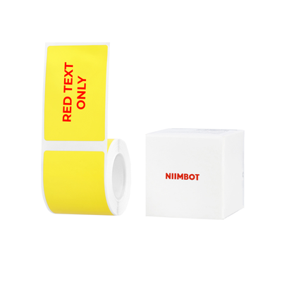 NIIMBOT - B Range - 40x60mm - Yellow Red Text Only - 125 Labels