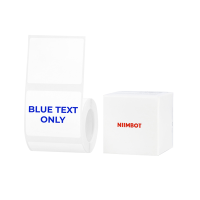 NIIMBOT - B Range - 50x40mm - White Blue Text Only - 180 Labels