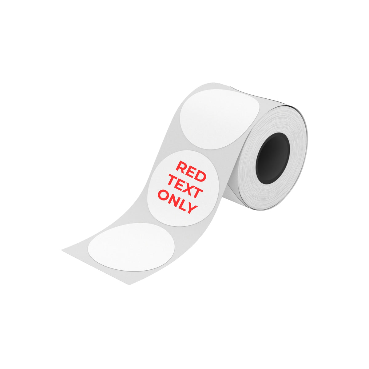 NIIMBOT - B Range - 50x50mm - White Round Red Text Only - 145 Labels