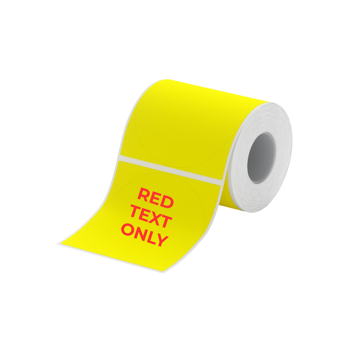 NIIMBOT - B Range - 50x50mm - Yellow Round Red Text Only - 145 Labels