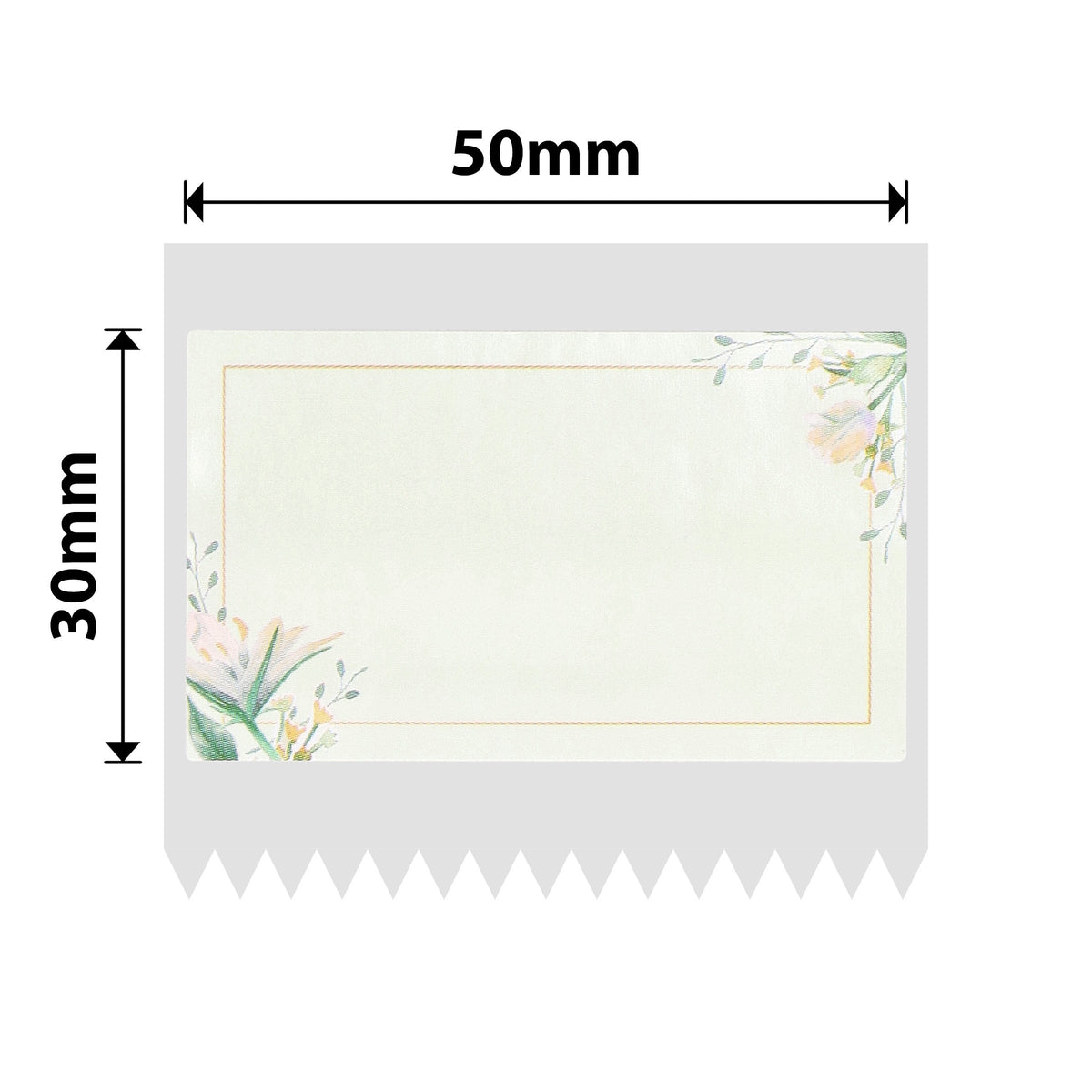 NIIMBOT - B Range - 50x30mm - White Flower - 230 Labels
