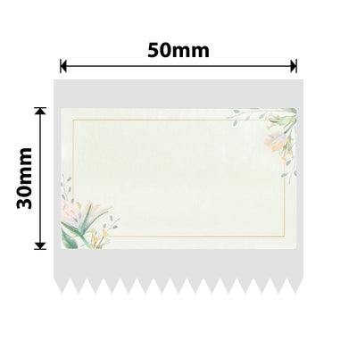 NIIMBOT - B Range - 50x30mm - White Flower - 230 Labels