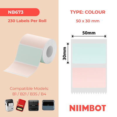 NIIMBOT - B Range - 50x30mm - Flower Shadow - 230 Labels