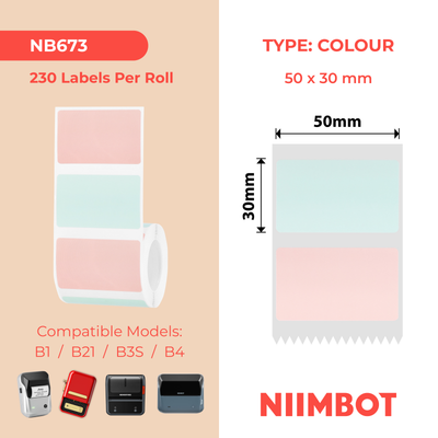 NIIMBOT - B Range - 50x30mm - Flower Shadow - 230 Labels