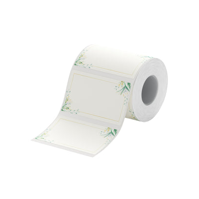NIIMBOT - B Range - 50x30mm - Plain Paper With Flowers - 230 Labels