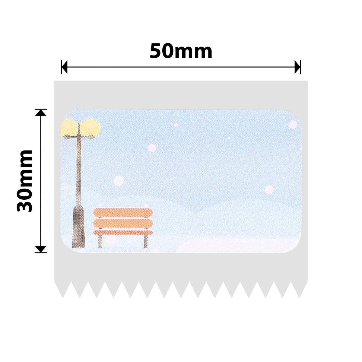 NIIMBOT - B Range - 50x30mm - Winter Scene - 230 Labels