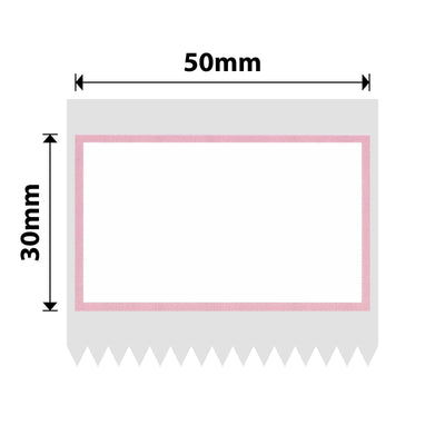NIIMBOT - B Range - 50x30mm - Pink Border - 230 Labels