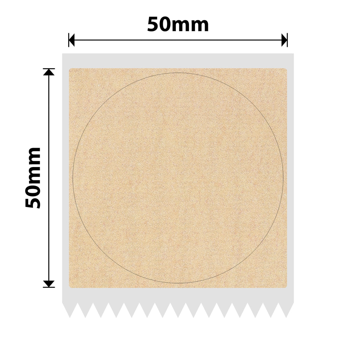 NIIMBOT - K Range - 50x50mm - Kraft Round - 600 Labels