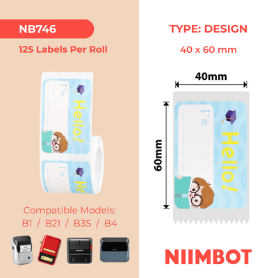 NIIMBOT - B Range - 40x60mm - Future Star - 125 Labels