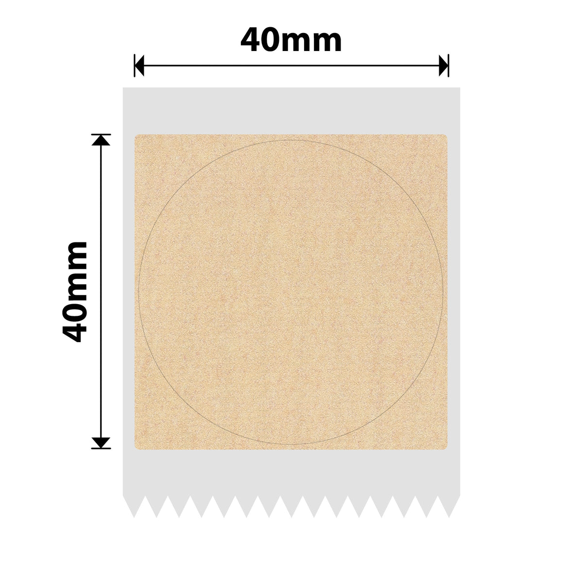 NIIMBOT - K Range - 40x40mm - Kraft Round - 740 Labels