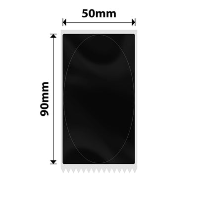 NIIMBOT - M Range - 50x90mm - Glossy Black Oval - 85 Labels