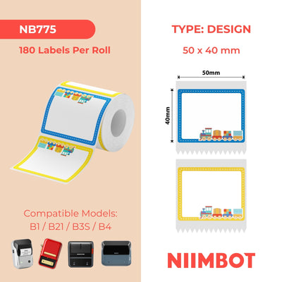 NIIMBOT - B Range - 50x40mm - Truck Pattern - 180 Labels