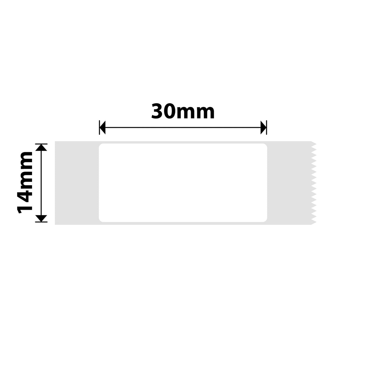 NIIMBOT - D11_H Only - 14x30mm - White Red & Black - Dual-Color - 195 Labels