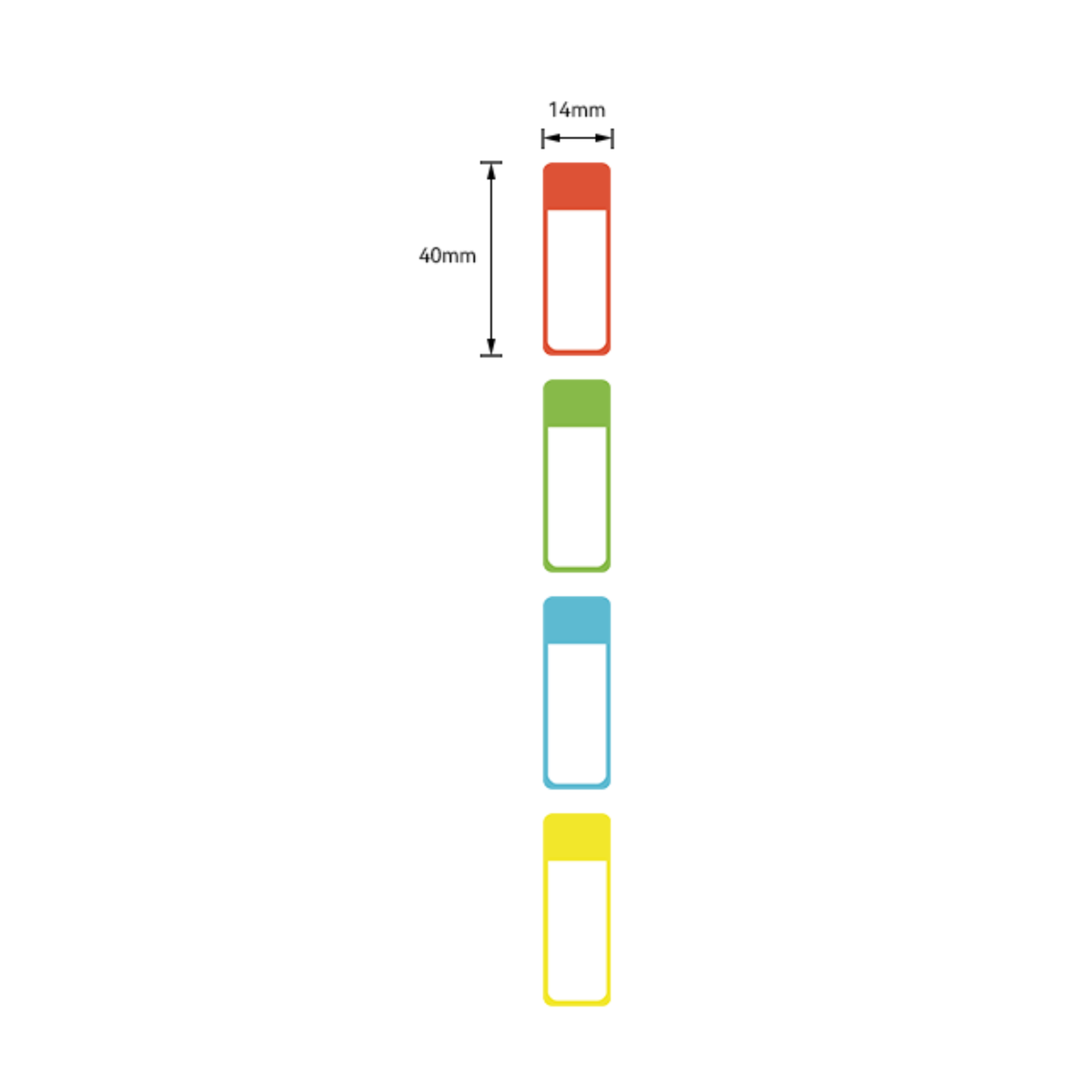 NIIMBOT - D Range - 14x40mm - Colorful Tag - 160 Labels