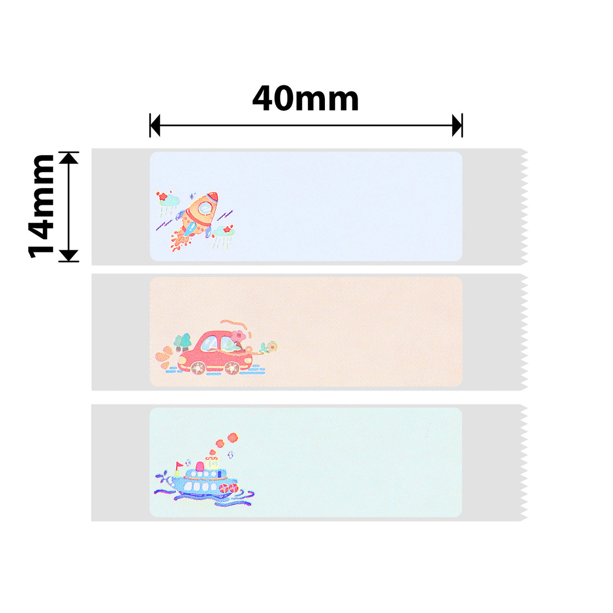 NIIMBOT - N1 - 14x40mm - Iron On Cartoon Patterns - 60 Labels - CN