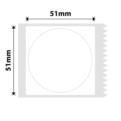 NIIMBOT - B Pro Range - 51x51mm - White Round - Dual Colour - Red & Black Text - 145 Labels