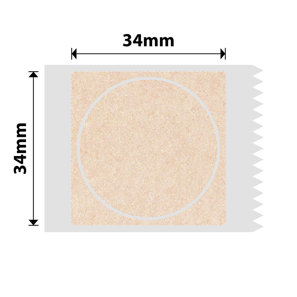 NIIMBOT - B Pro Range - 34x34mm - Kraft Round - Dual Colour - Red & Black Text - 205 Labels