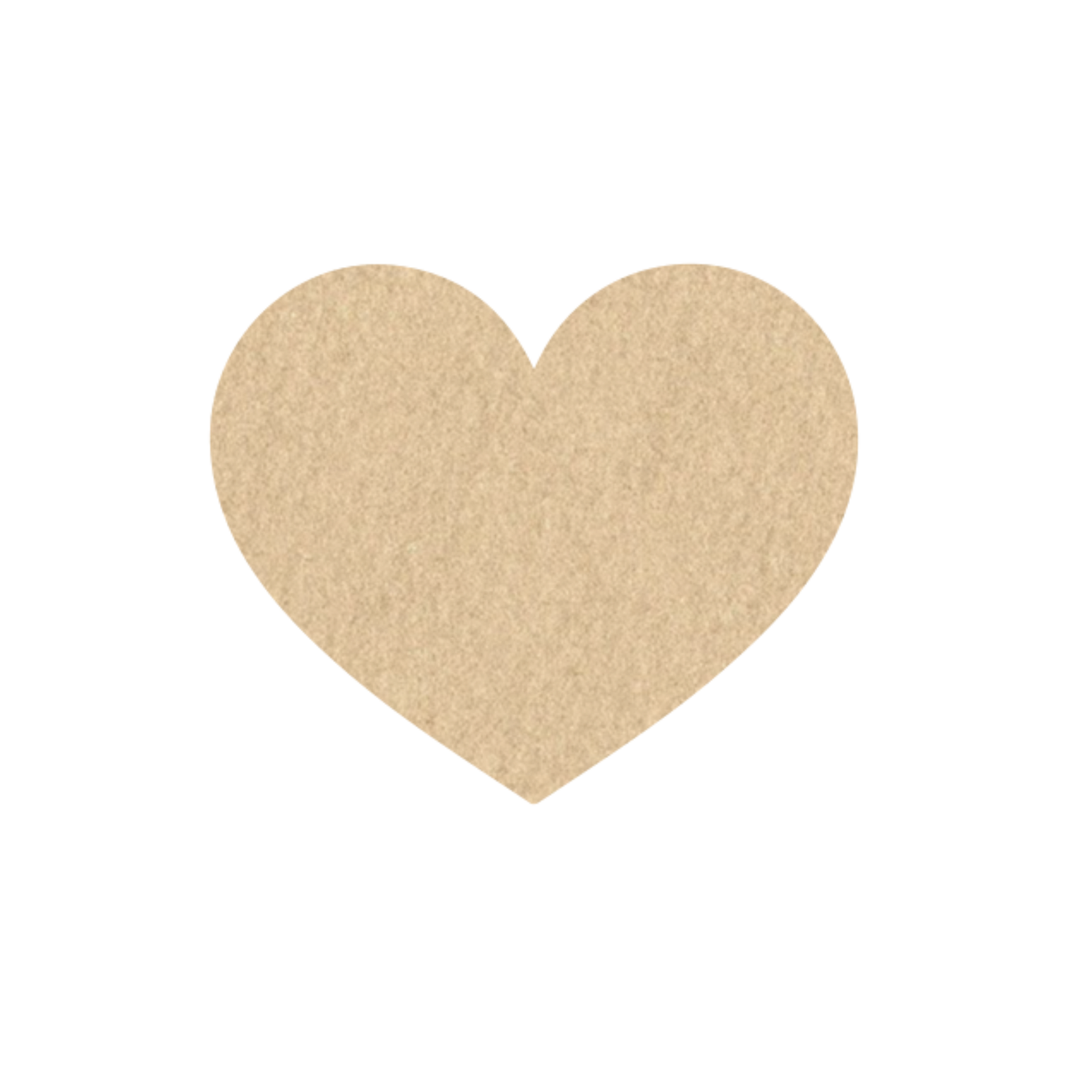 NIIMBOT - B Pro Range - 50x43mm - Kraft Heart Shape - Dual Colour - Red & Black Text - 165 Labels