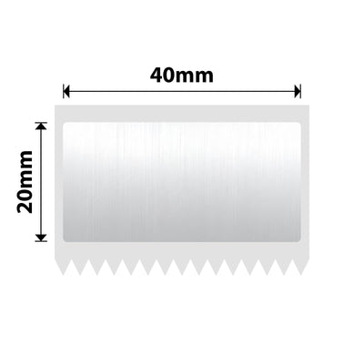 NIIMBOT - M Range - 40x20mm - Brushed Silver - 260 Labels