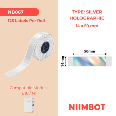 NIIMBOT - N1 - 14x50mm - Hologram - S - 125 Labels