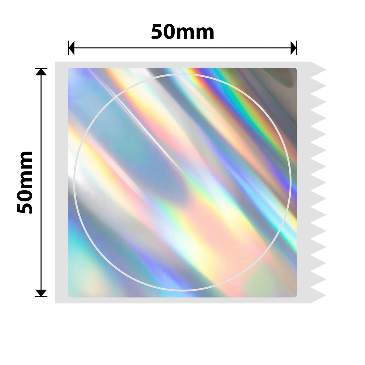 NIIMBOT - M Range - 50x50mm - Silver Holographic Laser Round - 150 Labels