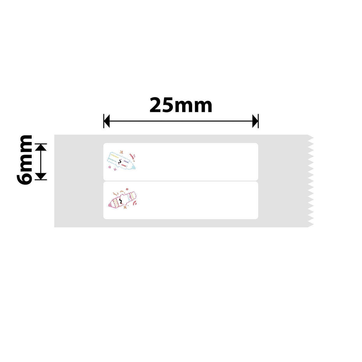 NIIMBOT - N1 - 6x25mm/2L - Fun Vertical Pen Sticker - 420 Labels