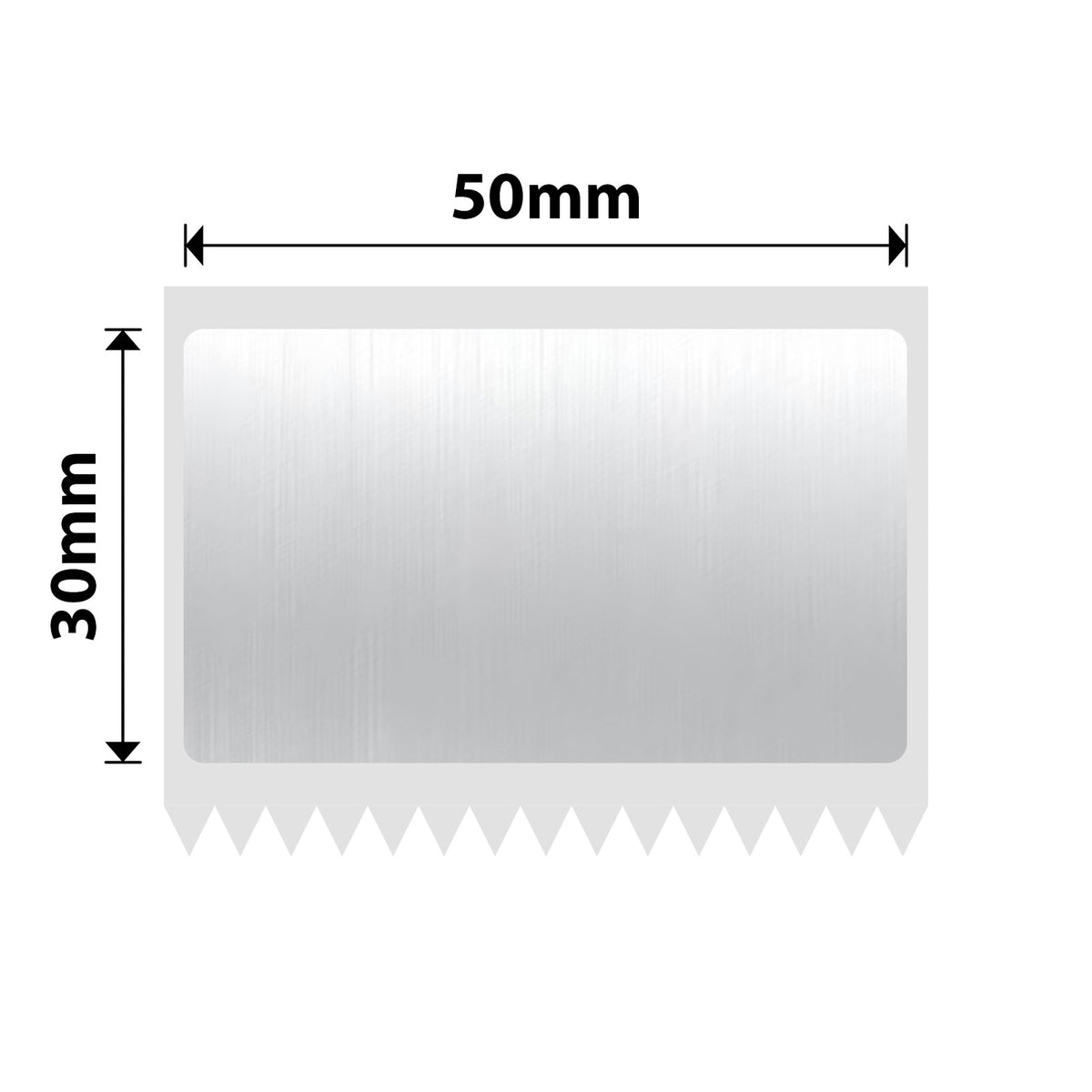 NIIMBOT - M Range - 50x30mm - Brushed 10 Silver - 180 Labels