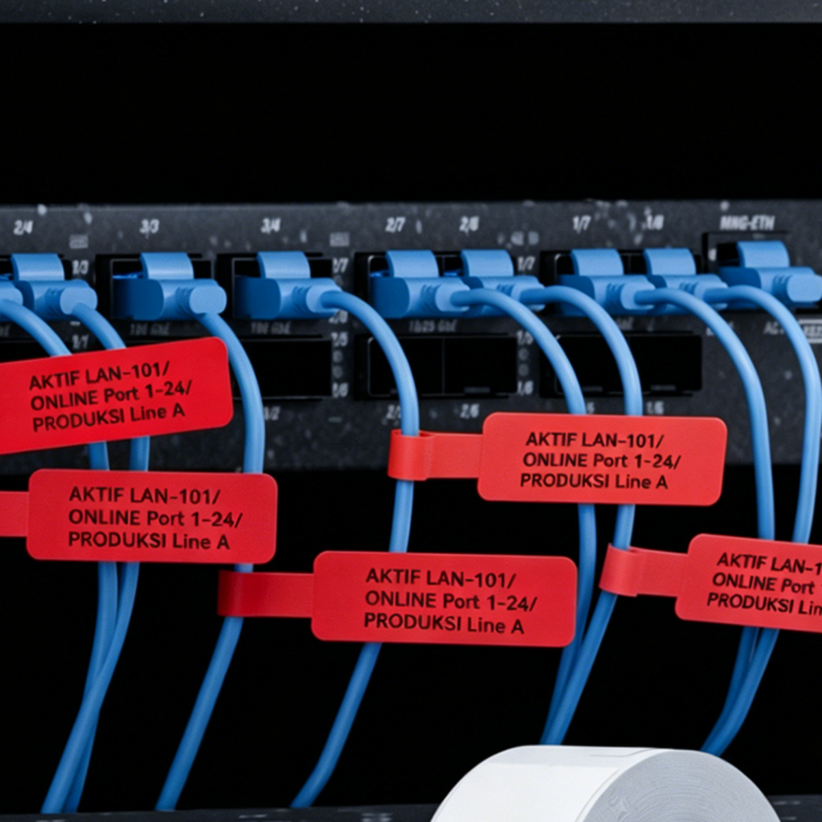 NIIMBOT - M Range - 25x38+40mm - Red Cable - 80 Labels