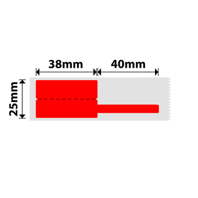 NIIMBOT - M Range - 25x38+40mm - Red Cable - 80 Labels