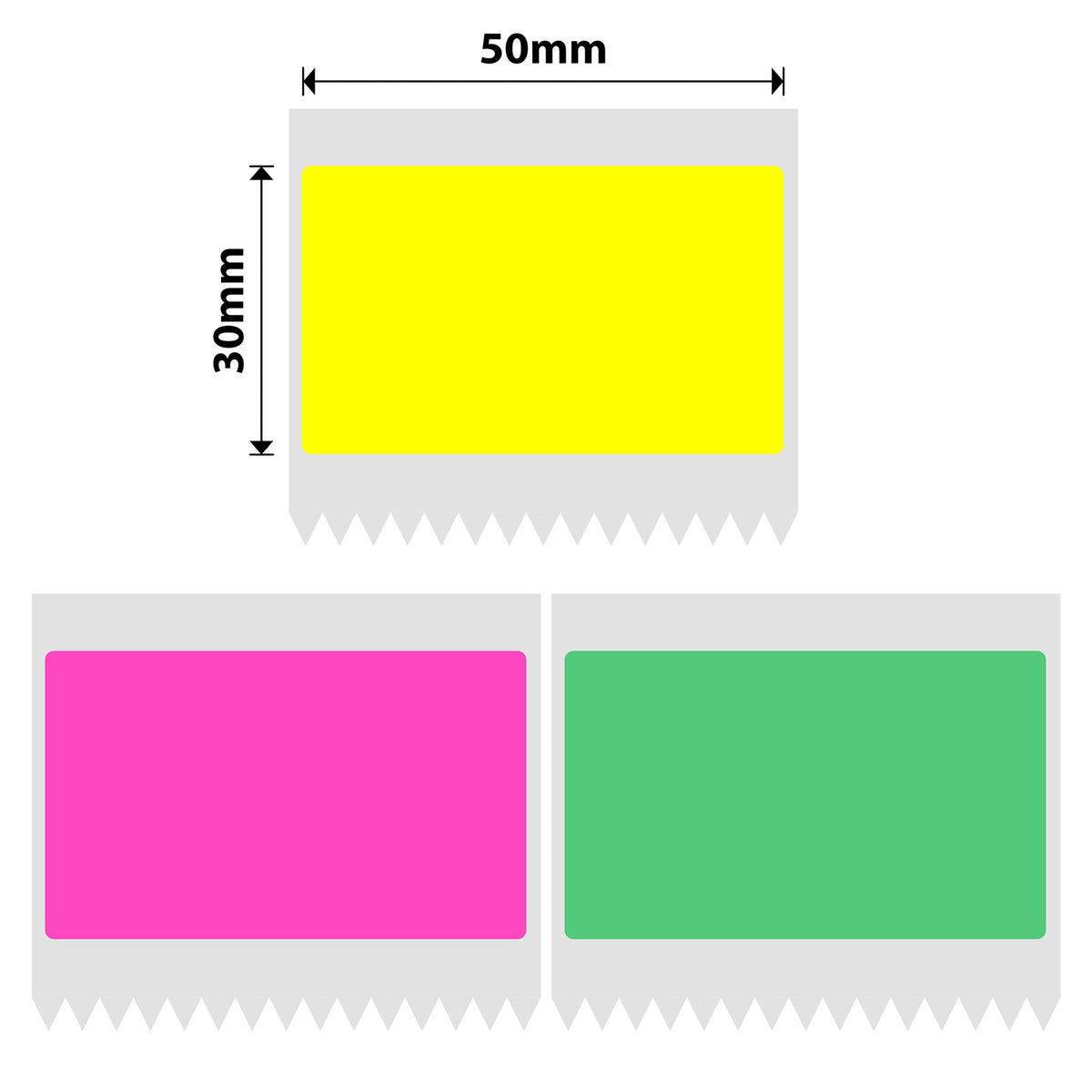 NIIMBOT - B Range - 50x30mm - Neon Colours - 230 Labels