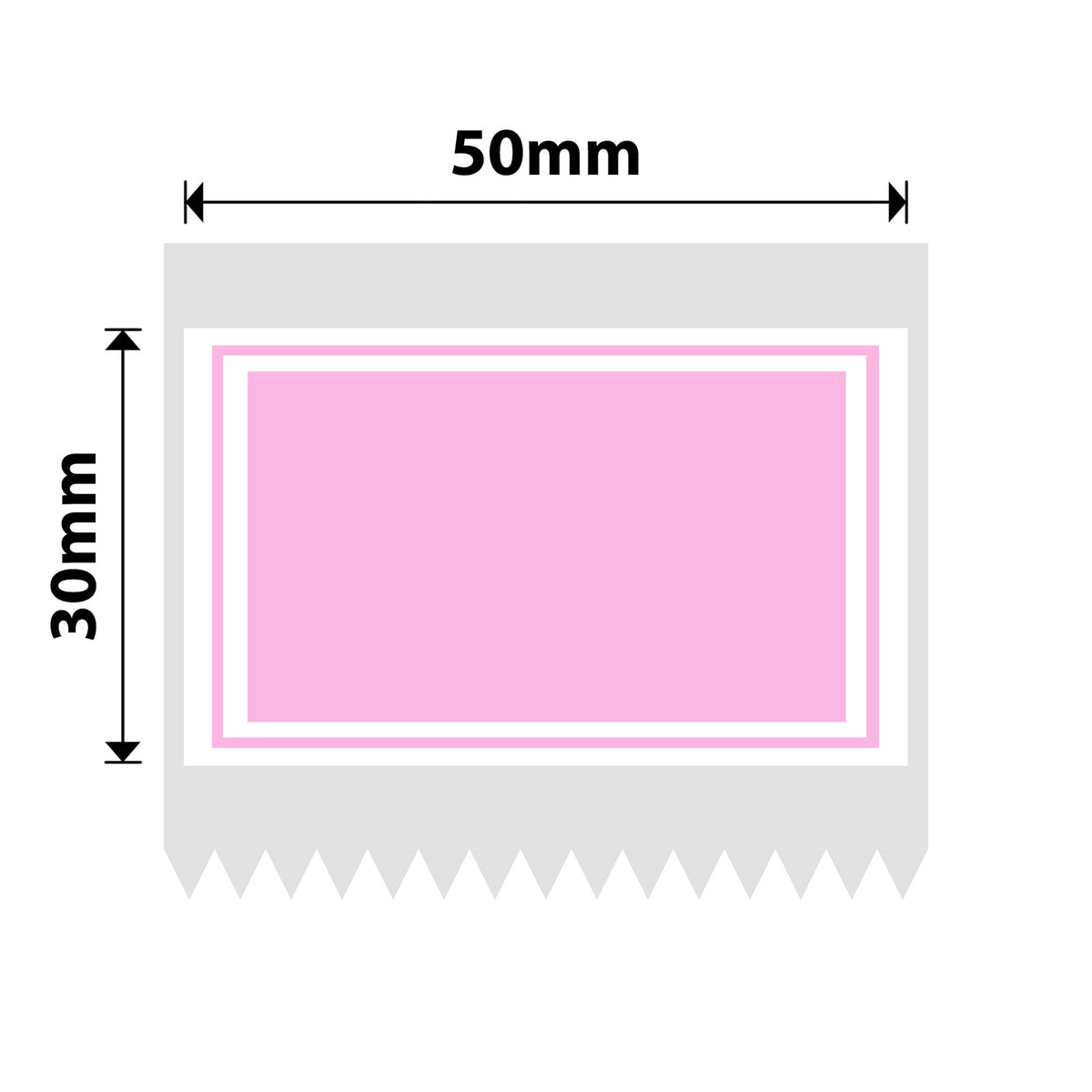 NIIMBOT - B Range - 50x30mm - Pink Border - 230 Labels