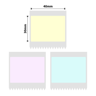 NIIMBOT - B Range - 40x30mm - Macaron Colour - 230 Labels - CN