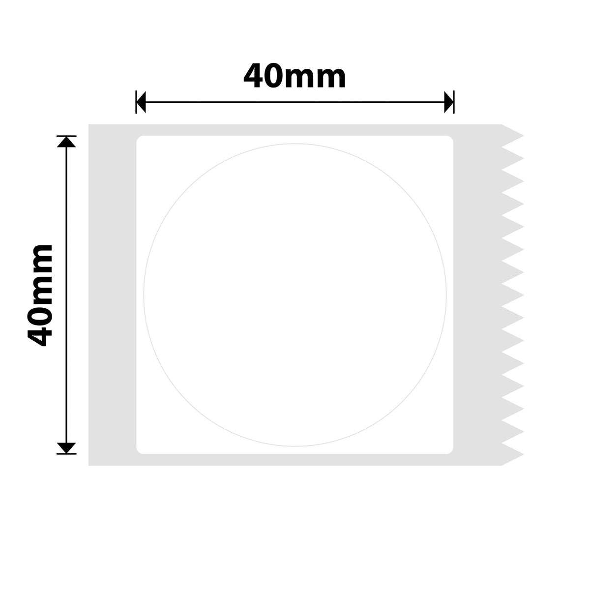 NIIMBOT - B Range - 40x40mm - White Round - 180 Labels