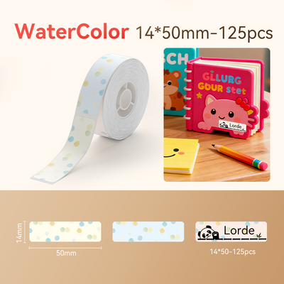 NIIMBOT - D Range - 14x50mm - Watercolour Recall - 125 Labels