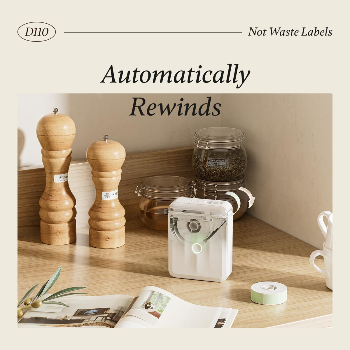 NIIMBOT - D110_M Bluetooth Label Printer Incl Label Roll