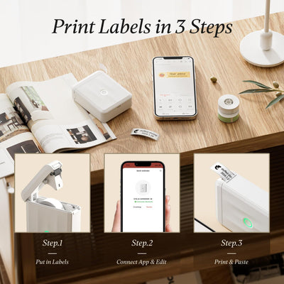 NIIMBOT - D110_M Bluetooth Label Printer Incl Label Roll